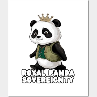 Royal Panda With Crown Posters and Art